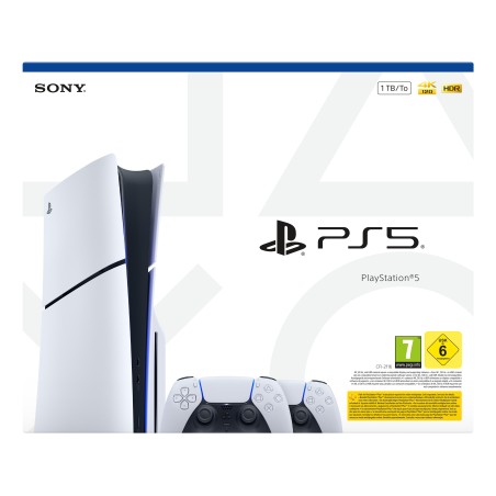 Sony 1000050116 spillekonsol 1 TB Wi-Fi Sort, Hvid